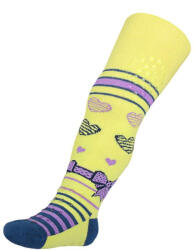 NEW BABY Pamut harisnyanadrág New Baby 3xABS sárga masnival - babamamakozpont