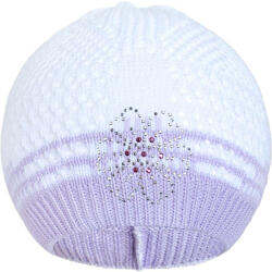 NEW BABY Kötött sapka New Baby virág lila - babamamakozpont