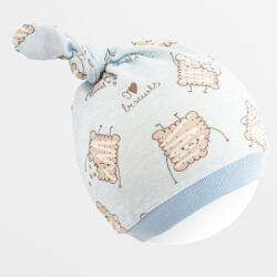 NEW BABY Baba pamut sapka New Baby Biscuits kék - babamamakozpont