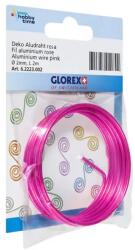 Glorex Alumínium drót, 2 mm, 2 m - pink