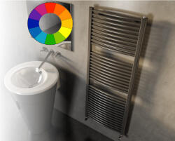 Cordivari Színes design radiátor - Cordivari Claudia Curved 450x760 szürke design törölközőszárító (COR_CLAUDIA_450x760_RADIATOR)