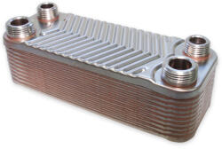 LUPI Lemezes hőcserélő 20 lemez 45 kW 2x1/2" és 2x3/4" csatlakozóval (HOCSERELO-20-LEMEZ)