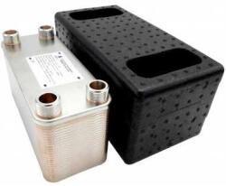  Lemezes hőcserélő szigeteléssel 15 lemezes 100kW 1" külső csatlakozással Ba-32-15 (BA-32-15_SZETT)