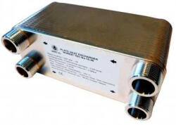  Lemezes hőcserélő 40 lemez 85kW 3/4" külső csatlakozással (BA-12-40_lemezes_hocserelo)