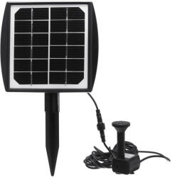 SolarTech Szökőkút napelemmel szivattyú 200 l/h 60 cm max magasság napelem 6V 2W kerti tó levegőztető levegőztetés vízforgató halastó (NAPELEMES_SZOKOKUT_220L_9V)