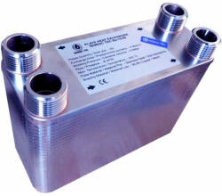  Lemezes hőcserélő 50 lemez 175kW 1" külső csatlakozással (BA-16-50_lemezes_hocserelo)