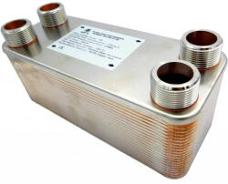  Lemezes hőcserélő 30 lemezes 700kW 2 külső csatlakozással Ba-95-30 (BA-95-30_lemezes_hocserelo)