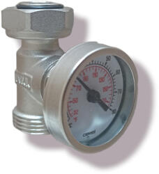 RAKY Csőhálózatba építhető hőmérő hőmérséklet mérő 3/4" kontakt hőmérő fűtési rendszer beépíthető hömérséklet mérő (HOMEREO_0-80_34Z_CSOHALOZATBA)