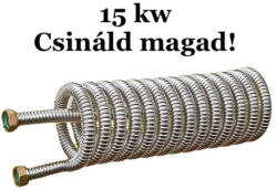 GRAVIKOL Hőcserélő házilag 15 kW Csináld magad! DN12 inox bordás csőből, 1/2" csatlakozóval. 0, 76 m2 hasznos felület (HOCSERELO_HCS15KWINOXDN12_CST)
