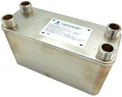  Lemezes hőcserélő 50 lemezes 285kW 4x1 1/4 külső csatlakozással (BA-27-50_lemezes_hocserelo)