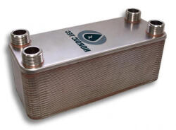 5202102101303 Lemezes hőcserélő 20 lemez 45kW 4x3/4 külső csatlakozóval (BA-12-20_lemezes_hocserelo)
