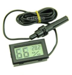 Humidity Páratartalom mérő és hőmérő 1, 5 méter érzékelő kábellel digitális légnedvesség és hőmérő, a pára érzékelő szonda előtt hőmérséklet érzékelővel (PARATARTALOM_MERO)