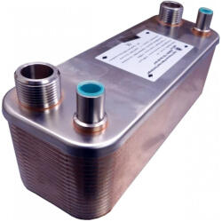 LEDNET Gáz-folyadék hőcserélő Freon hőcserélő 60 lemezes Ba-26-60-F hűtőközegekhez 1, 56m2 (HOCSERELO_BA-26-60-F)