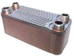 LUPI Lemezes hőcserélő 30 lemez 66 kW 2x3/4" és 2x1/2" külső csatlakozással (HOCSERELO-30-LEMEZ)