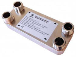  Lemezes hőcserélő 12 lemez 50kW 1" külső csatlakozással Ba-16-12 (BA-16-12_lemezes_hocserelo)