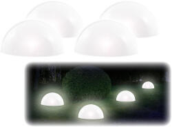 Perla Napelemes kültéri lámpa 4 darab fehér félgömb szolár lámpa szürkületérzékelővel (SOLAR_LAMPA_4_GOMB)