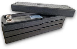  Lemezes hőcserélő szigeteléssel 40 lemezes hőcserélő 440kW 4x1 1/4 csatlakozással fedlap pár és emelőlap (BA-60-40_SZETT)