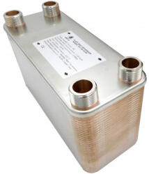  Lemezes hőcserélő 60 lemez 255kW 3/4" külső csatlakozással (BA-23-60_lemezes_hocserelo)