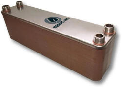  Lemezes hőcserélő 80 lemezes 526 mm hosszú 880kW 4x1 1/2 külső csatlakozással (BA-60-80_lemezes_hocserelo)