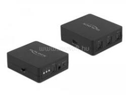 Delock S/PDIF TOSLINK kapcsoló 3 bemenettel és 1 kimenettel infrasugaras távkapcsolóval és USB Tápellátással (DL63395) (DL63395)