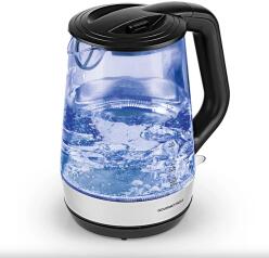 Gourmetmaxx üveg vízforraló rozsdamentes acél, fekete 1, 7L 2200W (DS11330-L) (DS11330-L)
