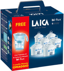 LAICA 6 db-os bi-flux univerzális szűrőbetét AJÁNDÉK vízszűrő kancsóval