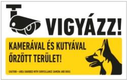  munkavédelmi tábla pvc 400x250 vigyázz! bizt. kam. és kuytával