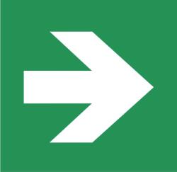  munkavédelmi tábla pvc 150x150 iránynyíl, jobbra/balra