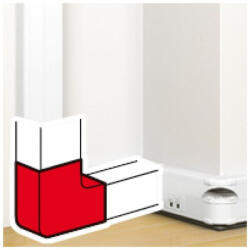 Legrand DLP kanyarelem bepattintható kábelcsatornához, 90°, 145 x 50 mm, fehér - 75644 (75644)
