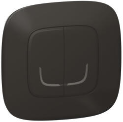 Legrand Valena Allure Netatmo fekete okos kettős kapcsoló (2x végrehajtó), nulla (N) vezető bekötéssel, 1-es kerettel 752888 Legrand (752888)