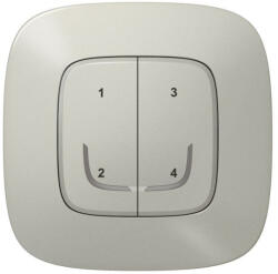 Legrand 752768 Valena Allure-Netatmo okos vezeték nélküli 4-es szcenárió kapcsoló (ETV), falon kívüli, 1-es kerettel, alumínium (752768)