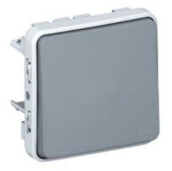 Legrand 069541 Plexo 55 1P nyomó átkapcsoló, 10A, szürke (069541)