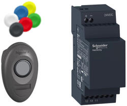 Schneider Electric Harmony XB5R - XB5RMB03 - vezetéknélküli műanyag nyomógomb készlet (nyomógomb+vevő) , 24VDC, Zigbee, nem programozható (XB5RMB03)