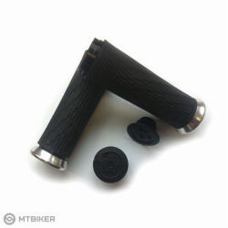 Sram reteszelő fogantyúk a Grip Shift teljes hosszához 122 mm ezüst színű hüvelyrel és kormányvéggel