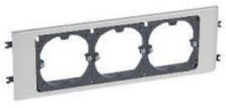 Legrand DLP alu 3-as keret szerelvény 85 mm fedélhez, Ø60 - 11169 (11169)