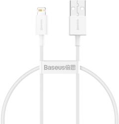 Baseus adat- és töltőkábel, Superior Series CALYS-02, USB-Lightning típusú, 0, 25 m, 2, 4 A, fehér