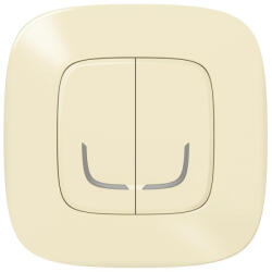 Legrand 752687 Valena Allure-Netatmo okos vezeték nélküli kettős kapcsoló (ETV), falon kívüli, 1-es kerettel, elefántcsont (752687)