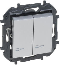 Legrand Niloé Step alumínium 105JF csillárkapcsoló jelzőfénnyel, 10AX 863315B Legrand (863315B)