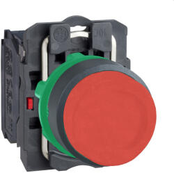 Schneider Electric Harmony XB5 - XB5AL42 - komplett műanyag nyomógomb, Ø22, kiálló, visszatérő, 1NC, piros (XB5AL42)