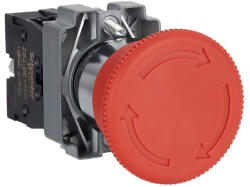 Schneider Electric Easy Harmony XB2 - XB2BS542C - Vészgomb, piros, 1 NC, fém, 22mm, fej 40mm (XB2BS542C)