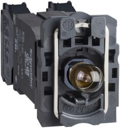 Schneider Electric Harmony XB5 - ZB5AW045 - műanyag jelzőlámpa és érintkező blokk rögzítő aljzattal, BA9s izzós, transzformátoros, 1NO+1NC, 230VAC (ZB5AW045)