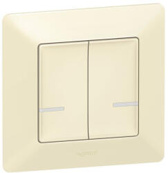 Legrand Valena Life Netatmo elefántcsont okos kettős kapcsoló (2x végrehajtó), nulla (N) vezető bekötéssel, 1-es kerettel 752288 Legrand (752288)