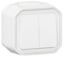 Legrand 069755L Plexo 55 falon kívüli kettős váltókapcsoló 10A, összeszerelt, fehér (069755L)