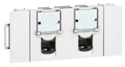 Legrand Program Mosaic aljzat DLP csatornához LCS2 Cat. 5e FTP 2xRJ45 - 76542 (76542)