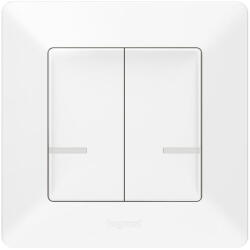 Legrand 752187 Valena Life-Netatmo okos vezeték nélküli kettős kapcsoló (ETV), falon kívüli, 1-es kerettel, fehér (752187)