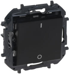 Legrand Niloé Step fekete 102 kétpólusú kapcsoló, 16AX 863502B Legrand (863502B)