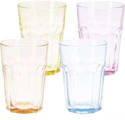 Gastro 4 darabos Caipi pohárkészlet, színes, űrtartalom: 0, 36 liter, magasság: 120 mm, hosszúság: 220 mm