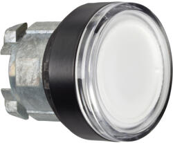 Schneider Harmony fém világító nyomógomb fej, D22, visszatérő, BA9s izzóhoz, fehér, fekete perem ZB4BW317 Schneider (ZB4BW317)