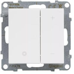 Legrand Suno nyomógombos fényerőszabályzó 125W, 2 vezetékes, fehér - 721178A (721178A)