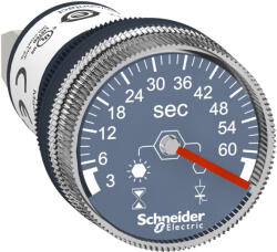 Schneider Electric Harmony XB5 - XB5DTGM3 - homloklapi időzítő, 3s - 60s, Ø22, 100 - 240VAC/DC (XB5DTGM3)
